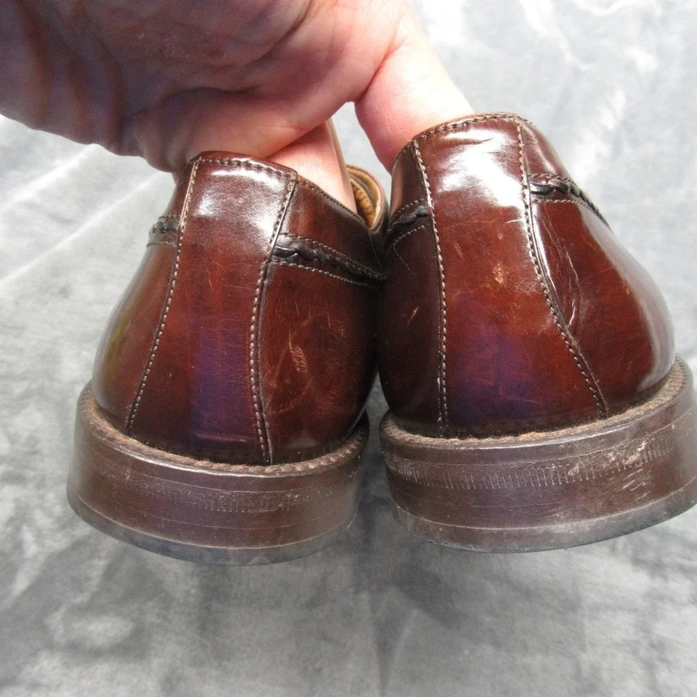 Miguel Angel Monk Strap Shoes Men 9 Brown Leather Dress Cap Oxford Spain Formal